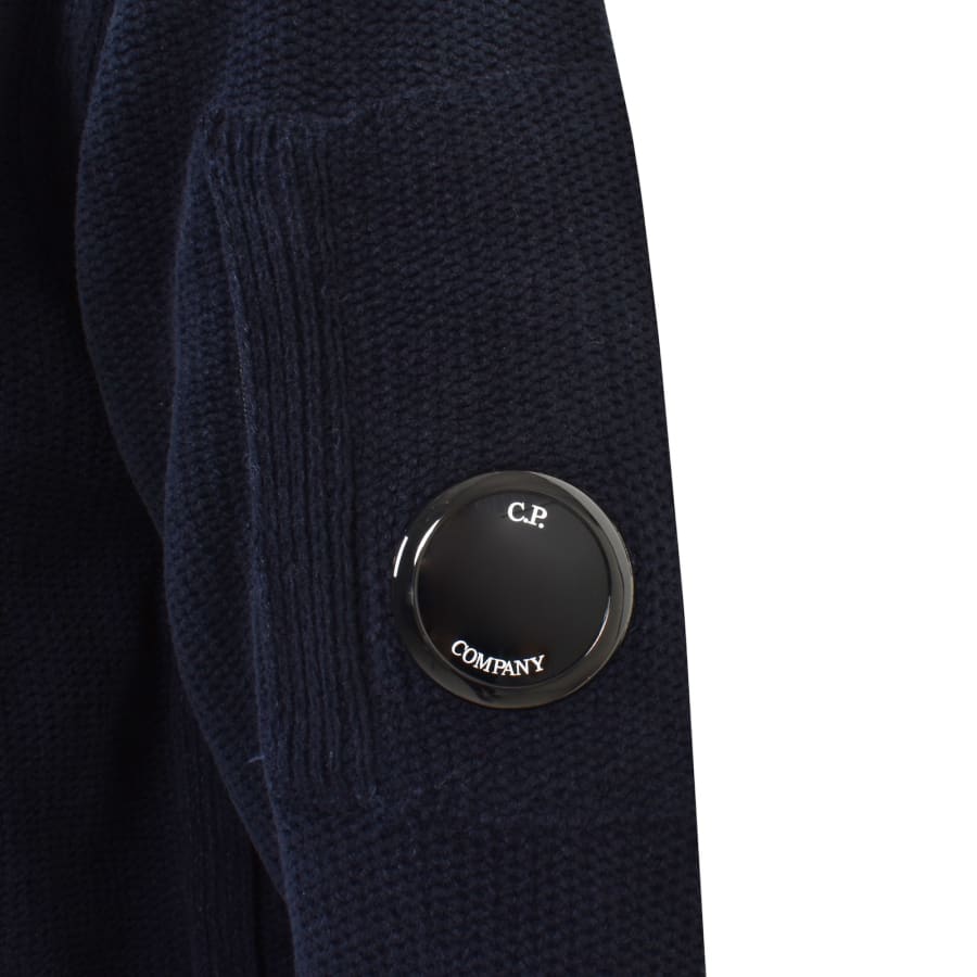 Image number 4 for CP Company Crepe Lens Knitted Jumper Navy