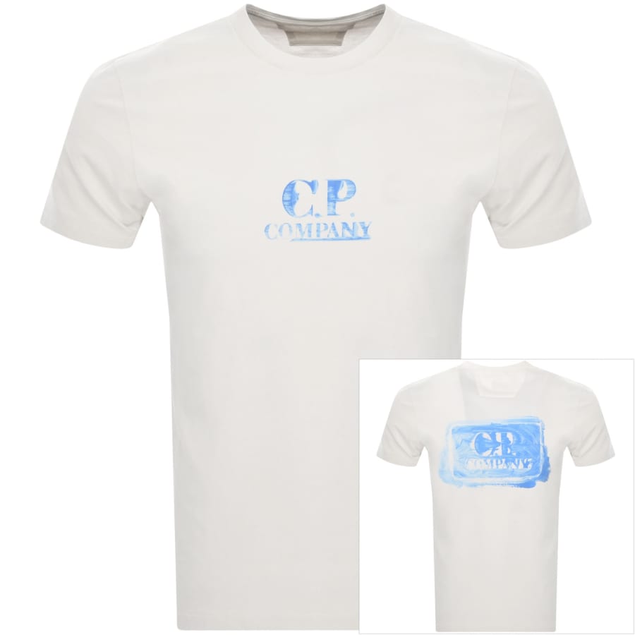 Image number 1 for CP Company Graphic Logo T Shirt White