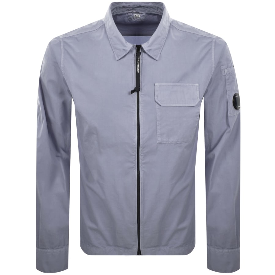 Image number 2 for CP Company Gabardine Overshirt Purple
