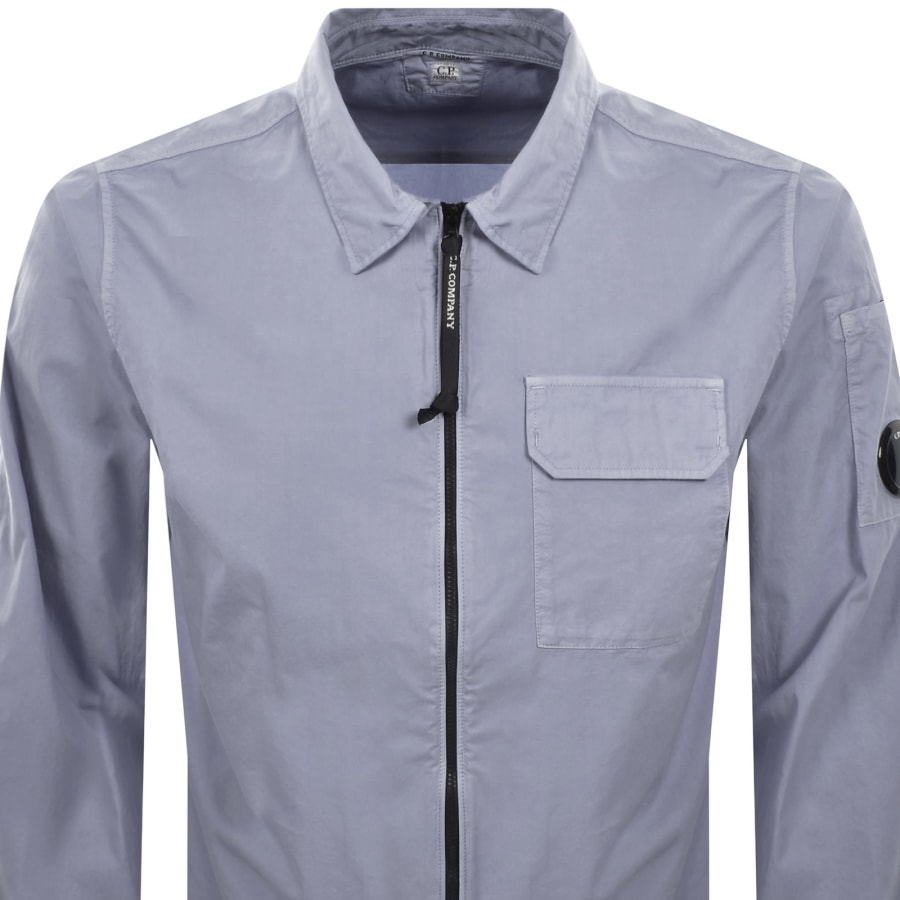 Image number 3 for CP Company Gabardine Overshirt Purple