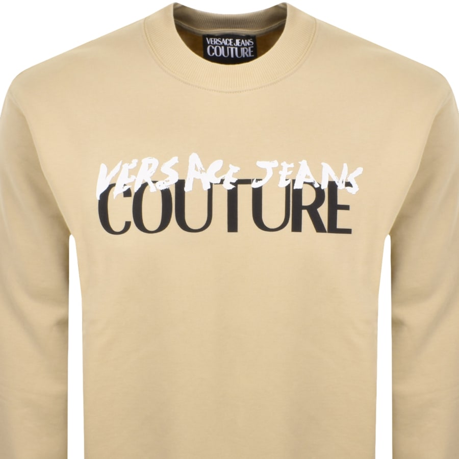 Image number 2 for Versace Jeans Couture Logo Sweatshirt Beige