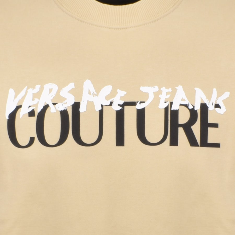 Image number 3 for Versace Jeans Couture Logo Sweatshirt Beige