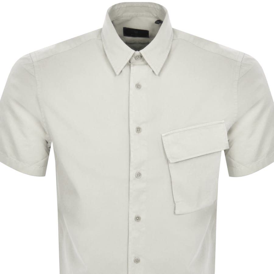 Image number 3 for Belstaff Scale Short Sleeved Shirt Beige