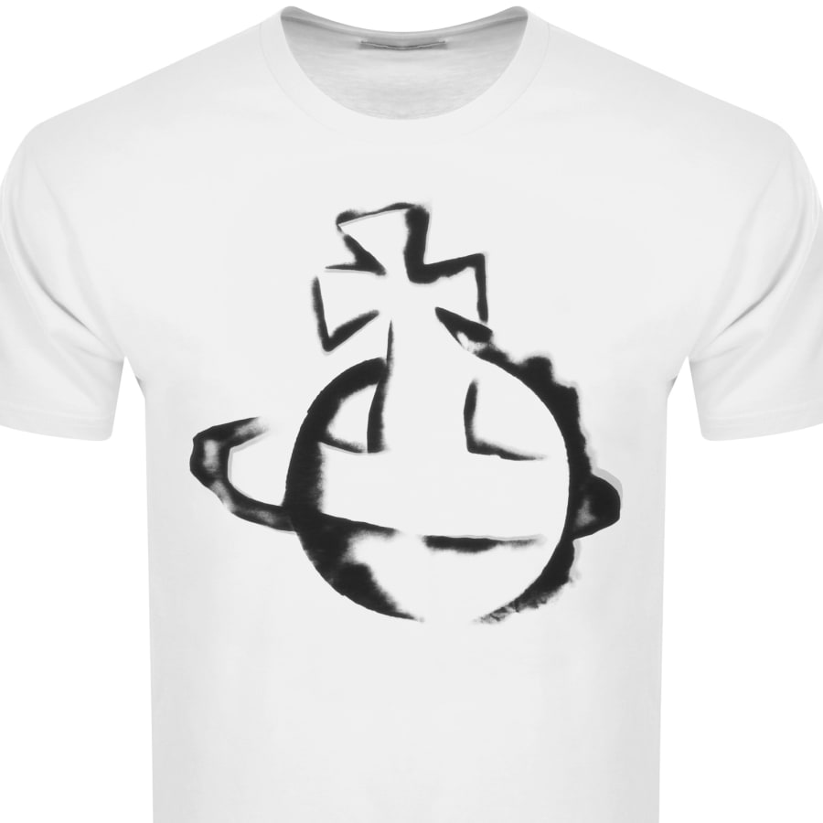 Image number 2 for Vivienne Westwood Stencil Orb T Shirt White