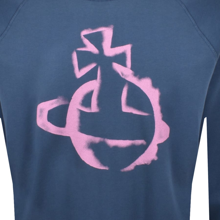 Image number 3 for Vivienne Westwood Stencil Orb Sweatshirt Blue