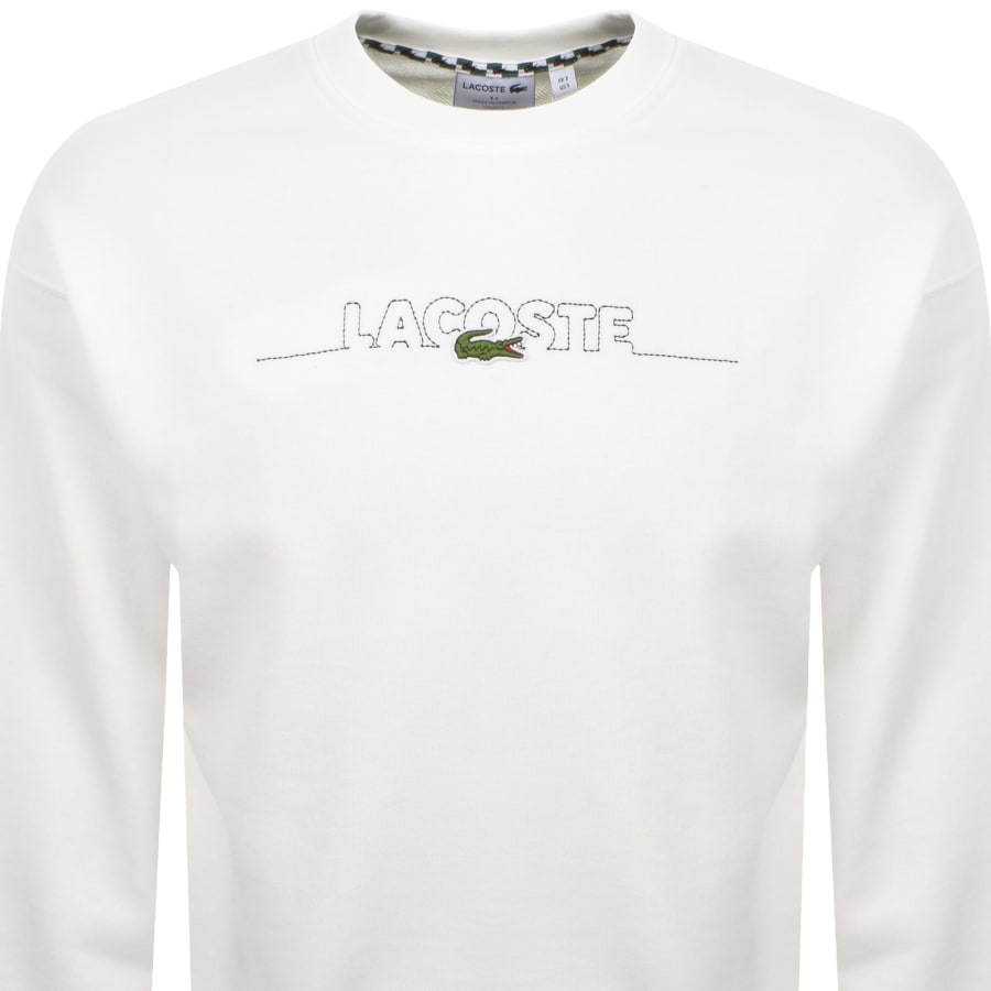 Image number 2 for Lacoste Logo Sweatshirt Flour White