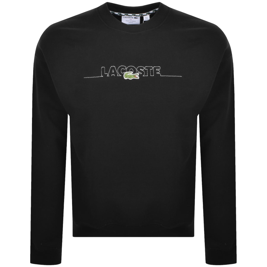 Image number 1 for Lacoste Logo Sweatshirt Black