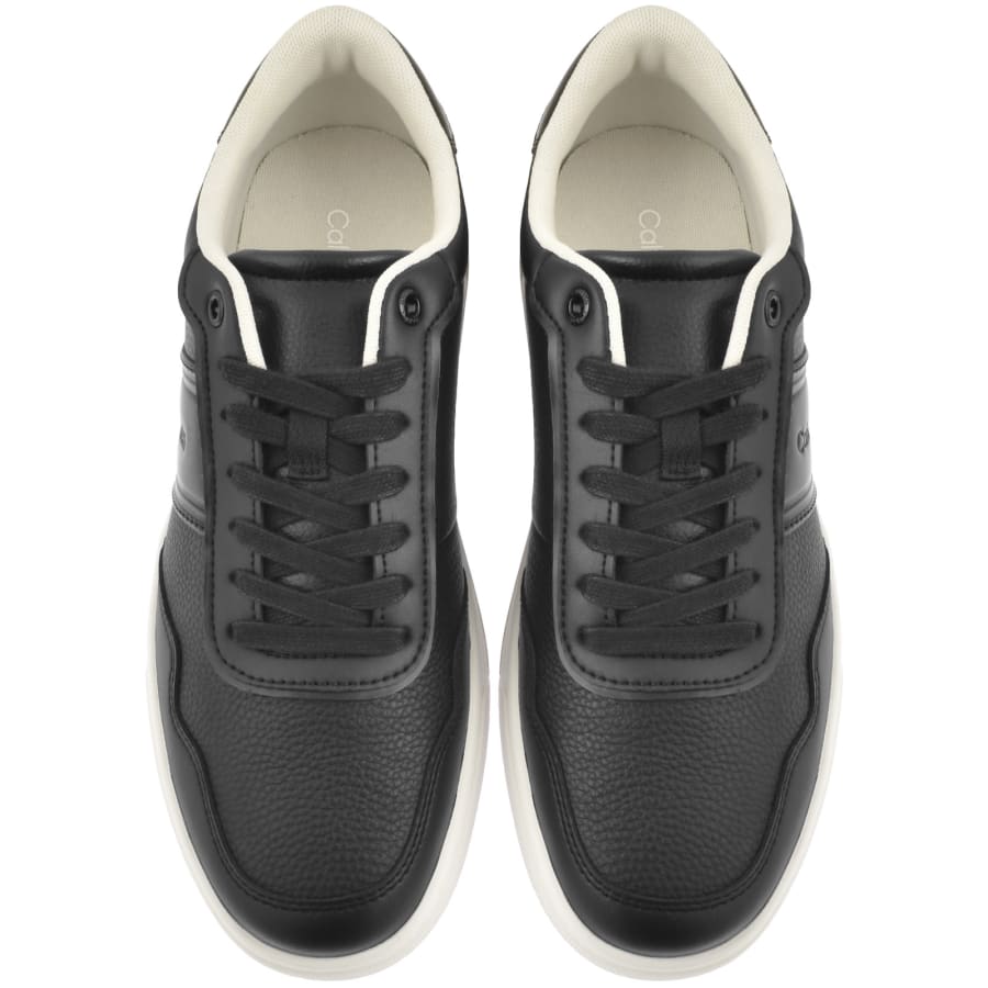 Image number 3 for Calvin Klein Low Top Logo Trainers Black