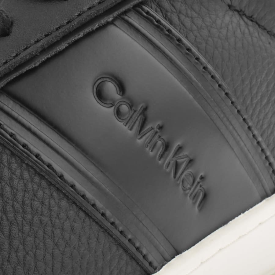 Image number 4 for Calvin Klein Low Top Logo Trainers Black