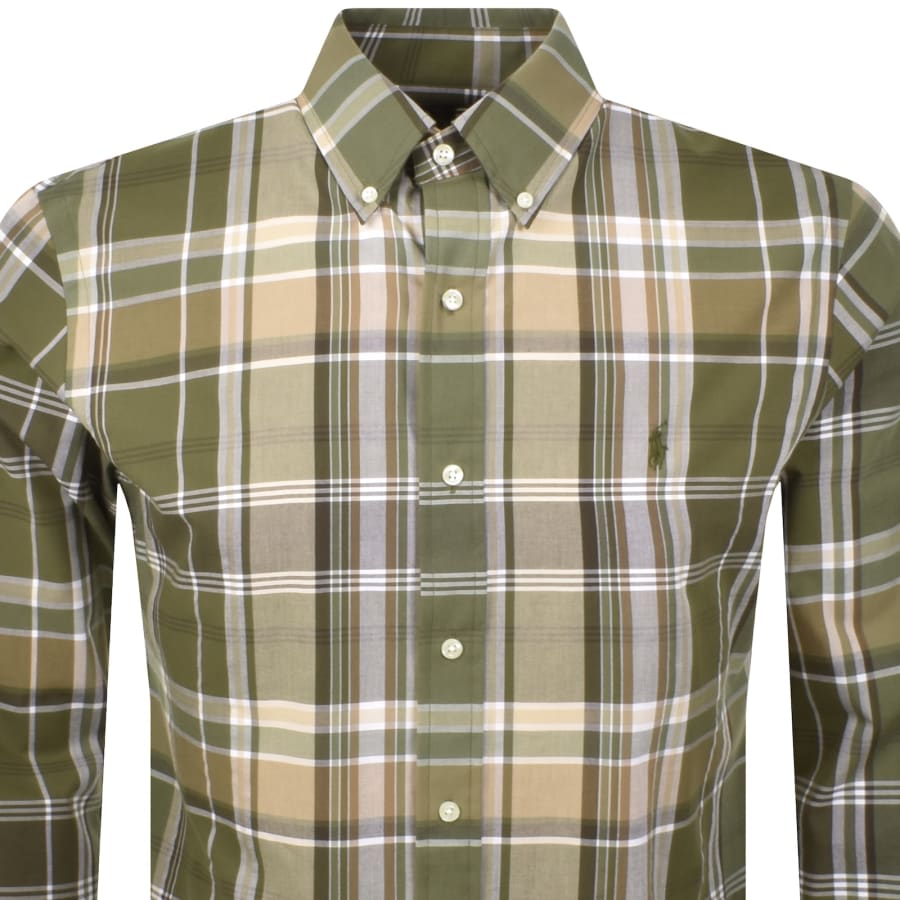 Image number 2 for Ralph Lauren Check Long Sleeve Shirt Green