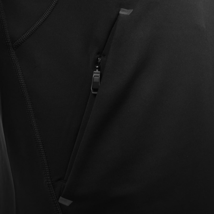 Image number 3 for BOSS Quarter Zip Active Sweatshirt Black