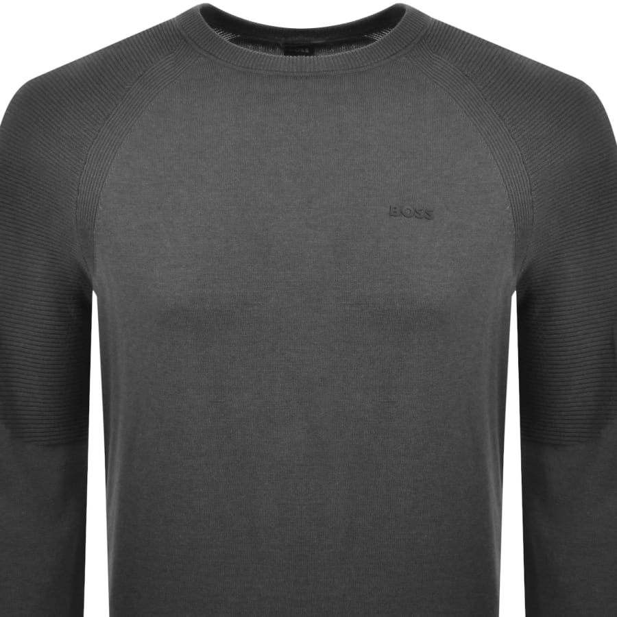 Image number 2 for BOSS K Perfom Max Knit Jumper Grey