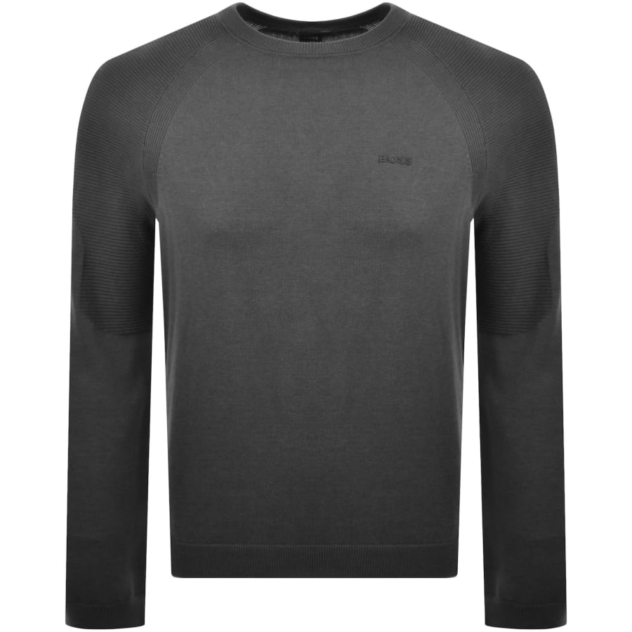 Image number 1 for BOSS K Perfom Max Knit Jumper Grey