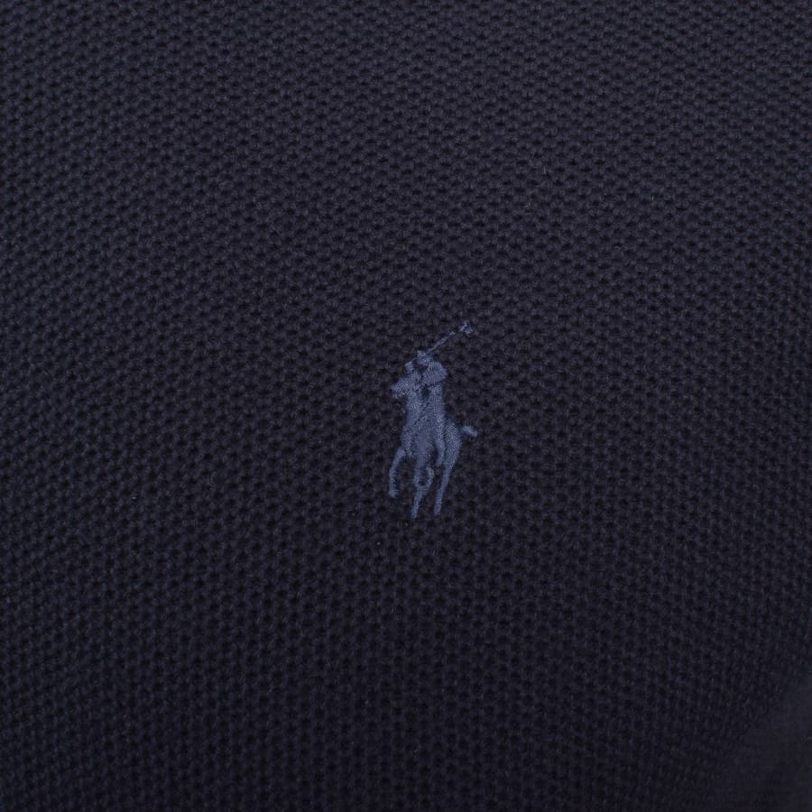 Image number 3 for Ralph Lauren Long Sleeved Knit Polo Navy