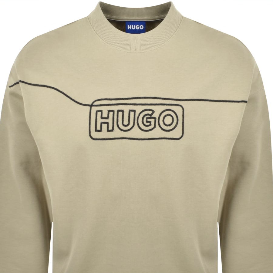 Image number 2 for HUGO Blue Noideryos Sweatshirt Medium Beige