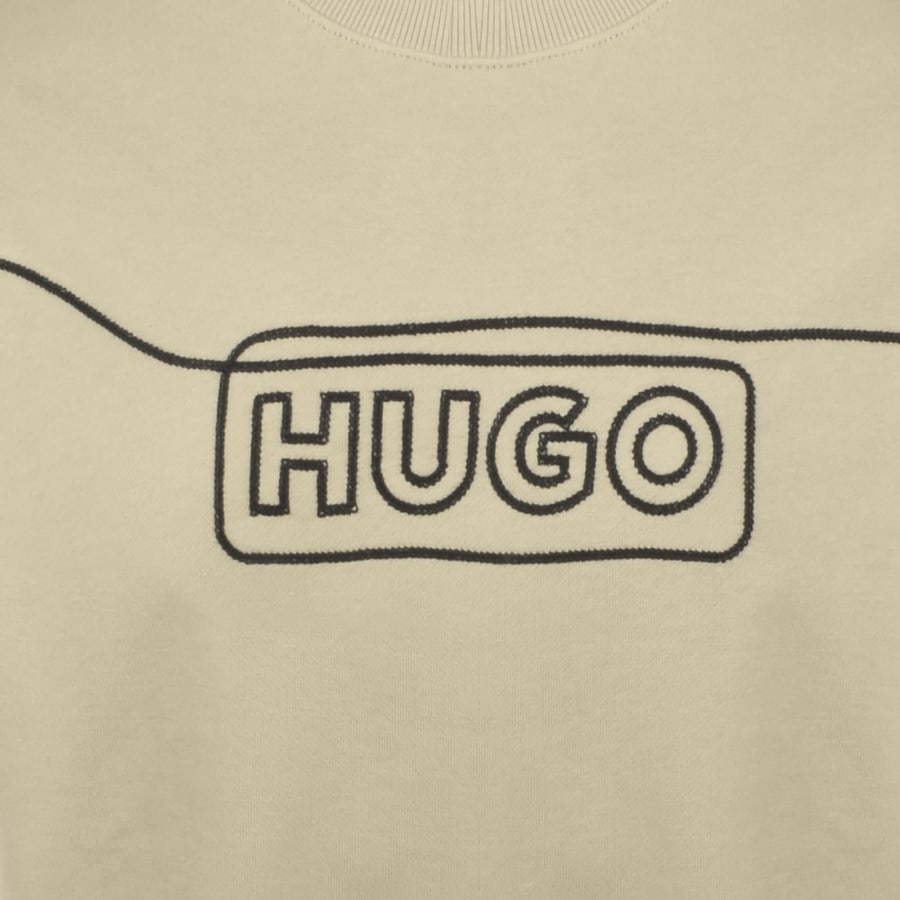 Image number 3 for HUGO Blue Noideryos Sweatshirt Medium Beige