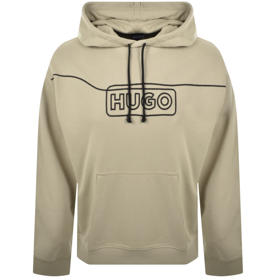 Image number 1 for HUGO Blue Noiderhood Hoodie Medium Beige