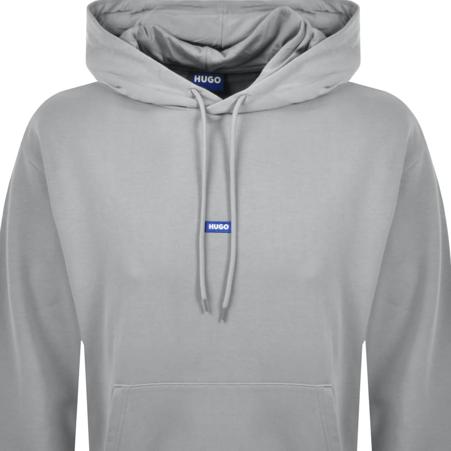 Image number 2 for HUGO Blue Nalonso Hoodie Grey