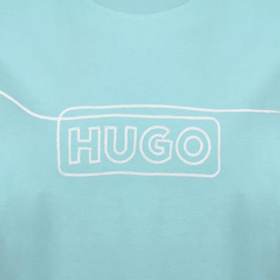 Image number 3 for HUGO Blue Noideryo Crew Neck T Shirt Blue