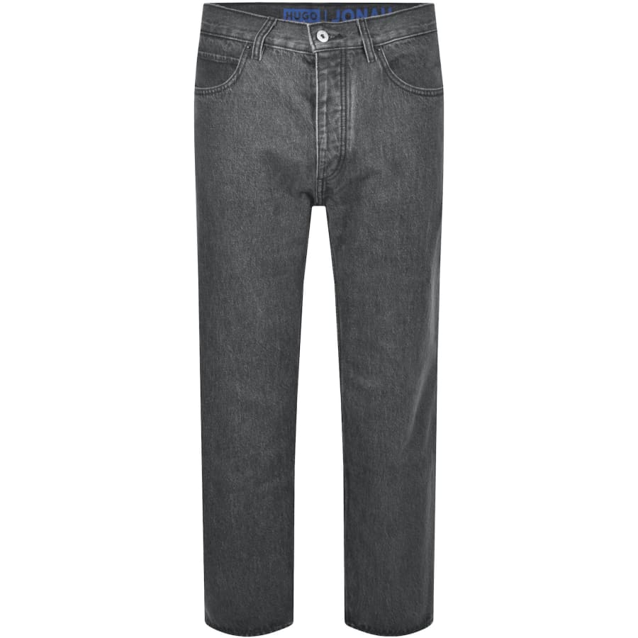 Image number 2 for HUGO Blue Straight Fit Jonah Jeans Grey