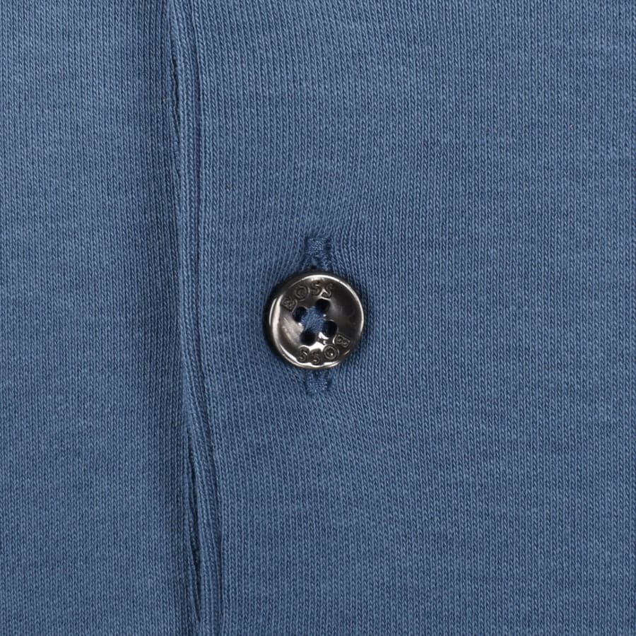 Image number 4 for BOSS Pado 30 Long Sleeved Polo T Shirt Blue