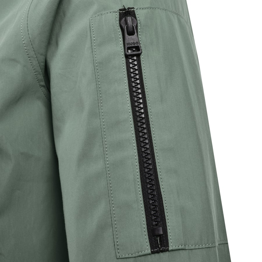 Image number 5 for HUGO Emmond Overshirt Jacket Green