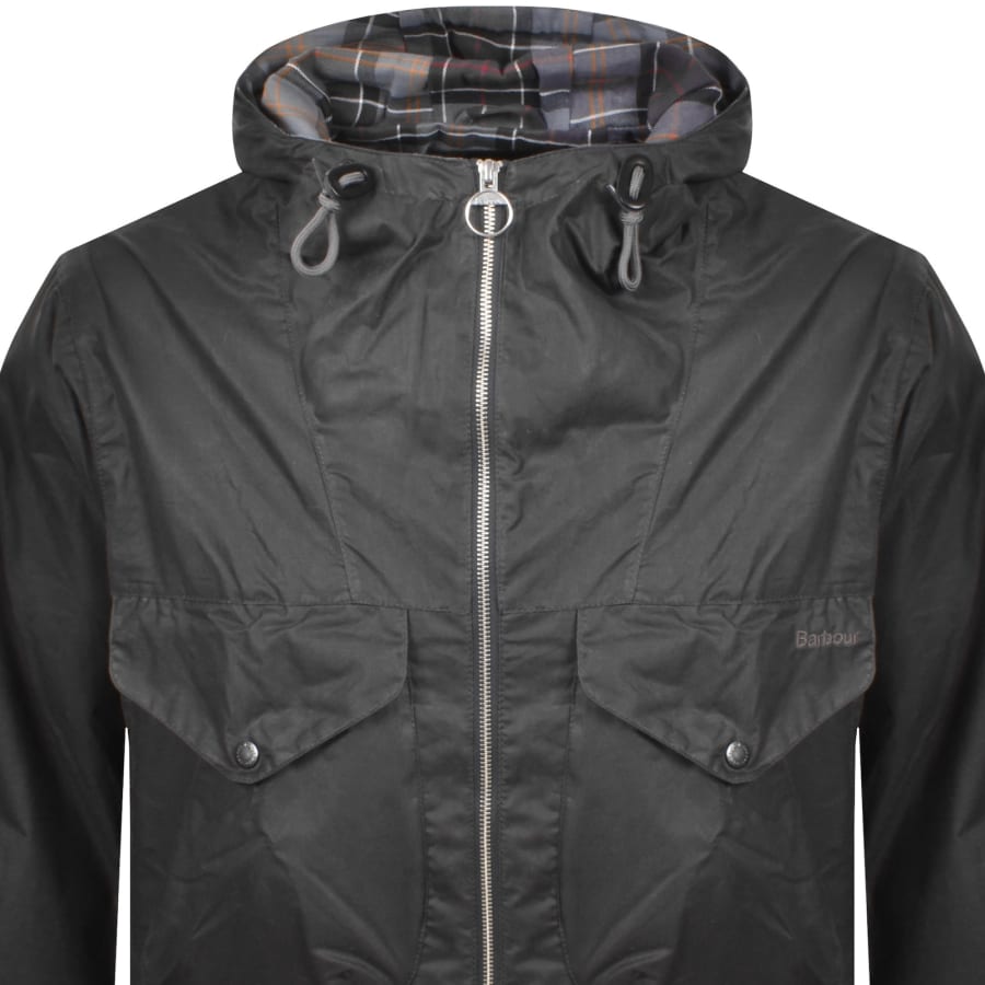 Image number 2 for Barbour Sapper Wax Jacket Grey