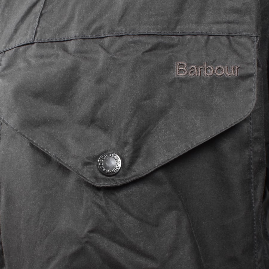 Image number 3 for Barbour Sapper Wax Jacket Grey
