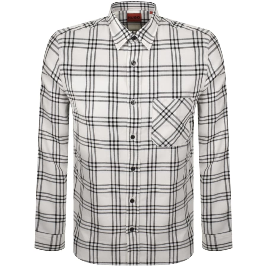 Image number 1 for HUGO Long Sleeved Emero Shirt Natural