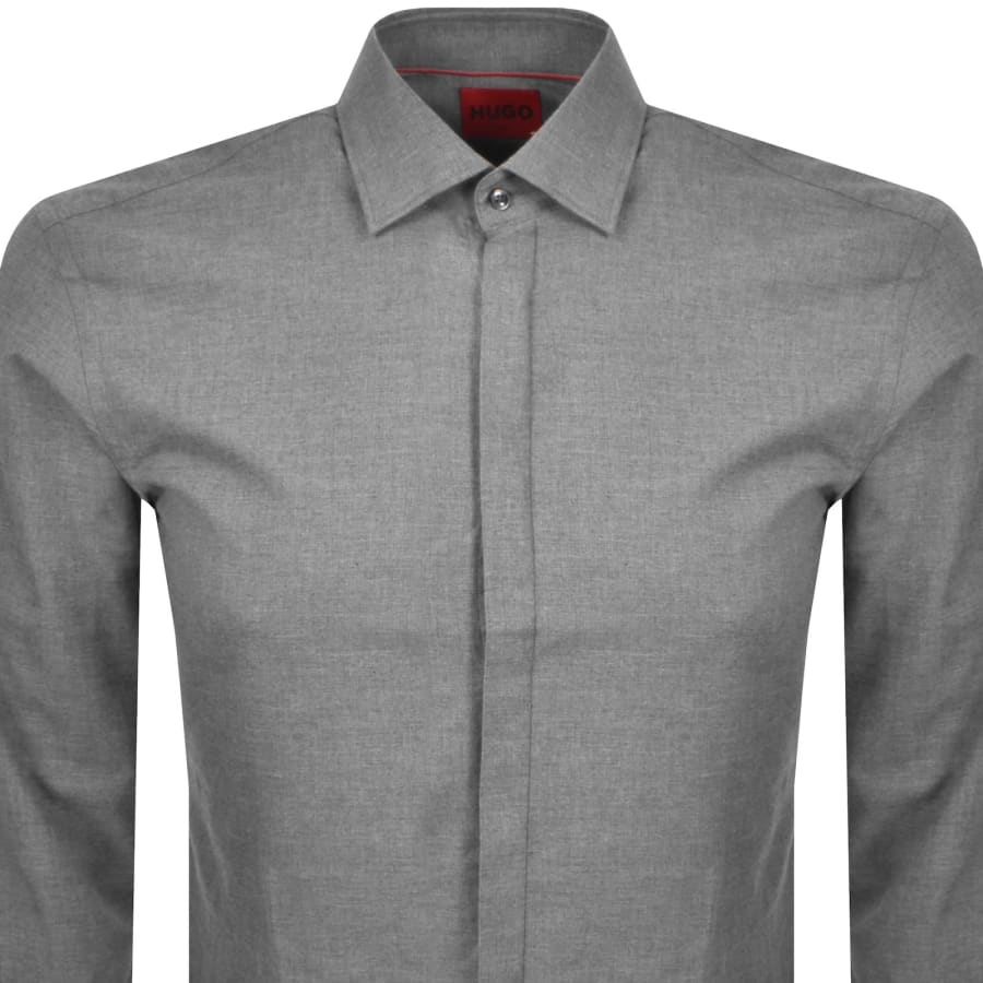 Image number 2 for HUGO Slim Fit Kenno Shirt Grey