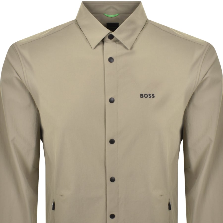 Image number 2 for BOSS Basin Tech Overshirt Green