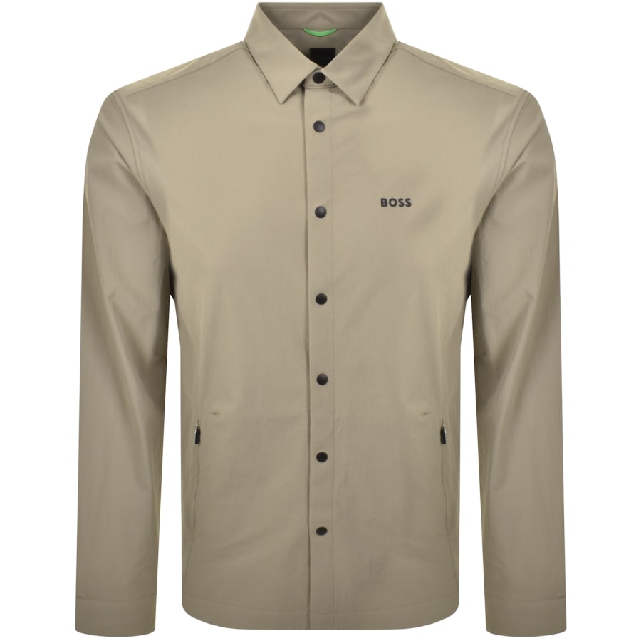 Image number 1 for BOSS Basin Tech Overshirt Green