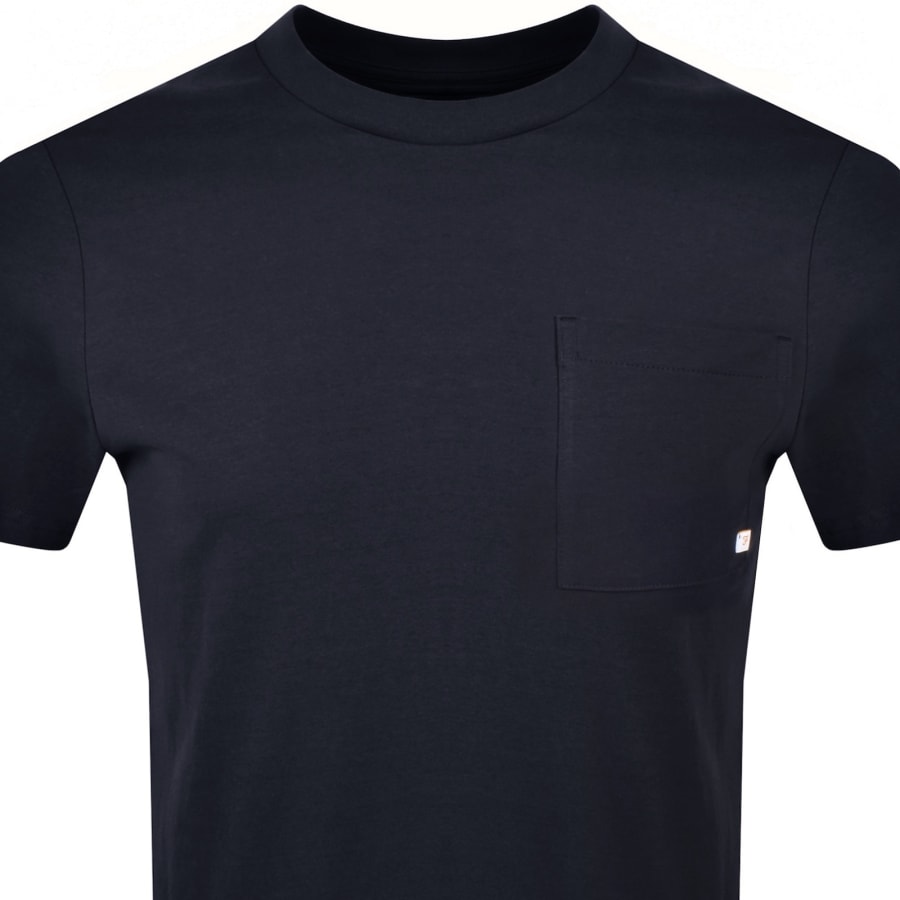 Image number 2 for Farah Stacy Pocket T Shirt Navy