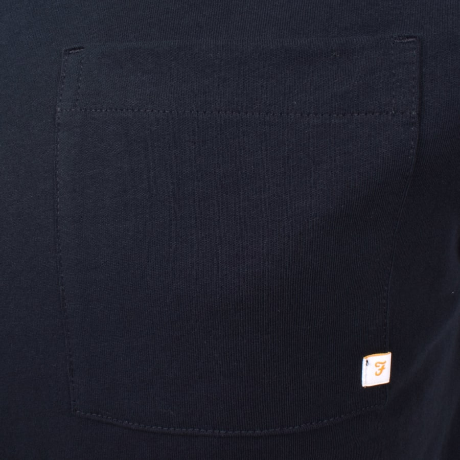 Image number 3 for Farah Stacy Pocket T Shirt Navy