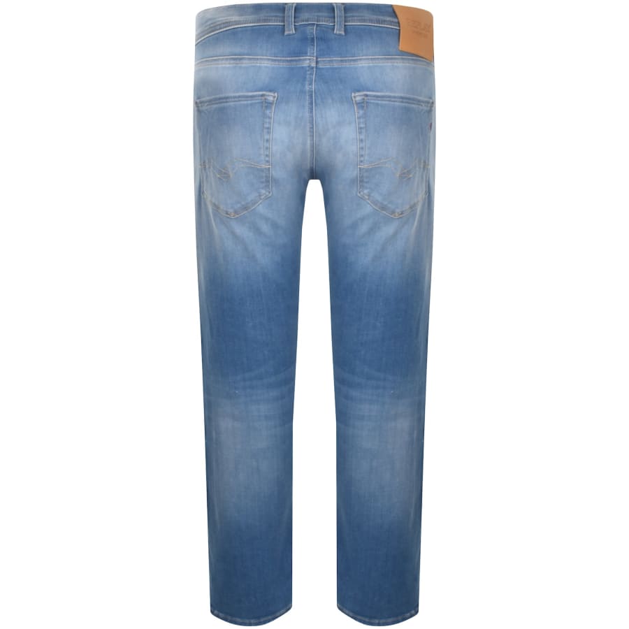 Image number 3 for Replay Grover Straight Jeans Light Wash Blue