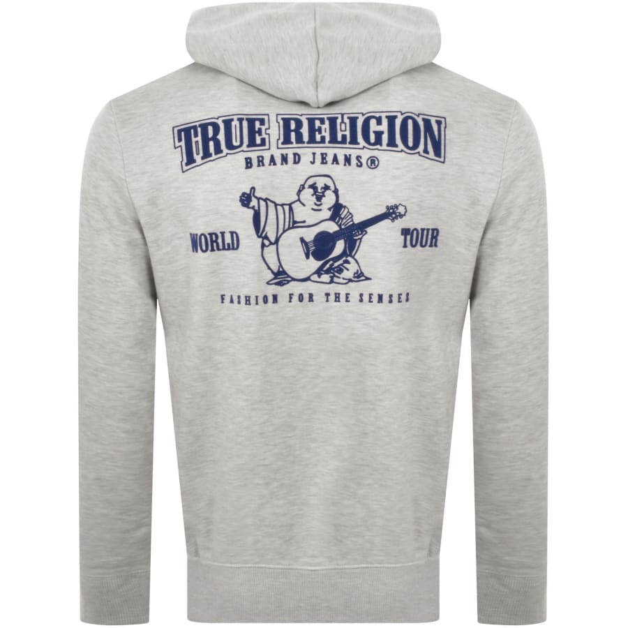 Image number 5 for True Religion Full Zip Hoodie Grey