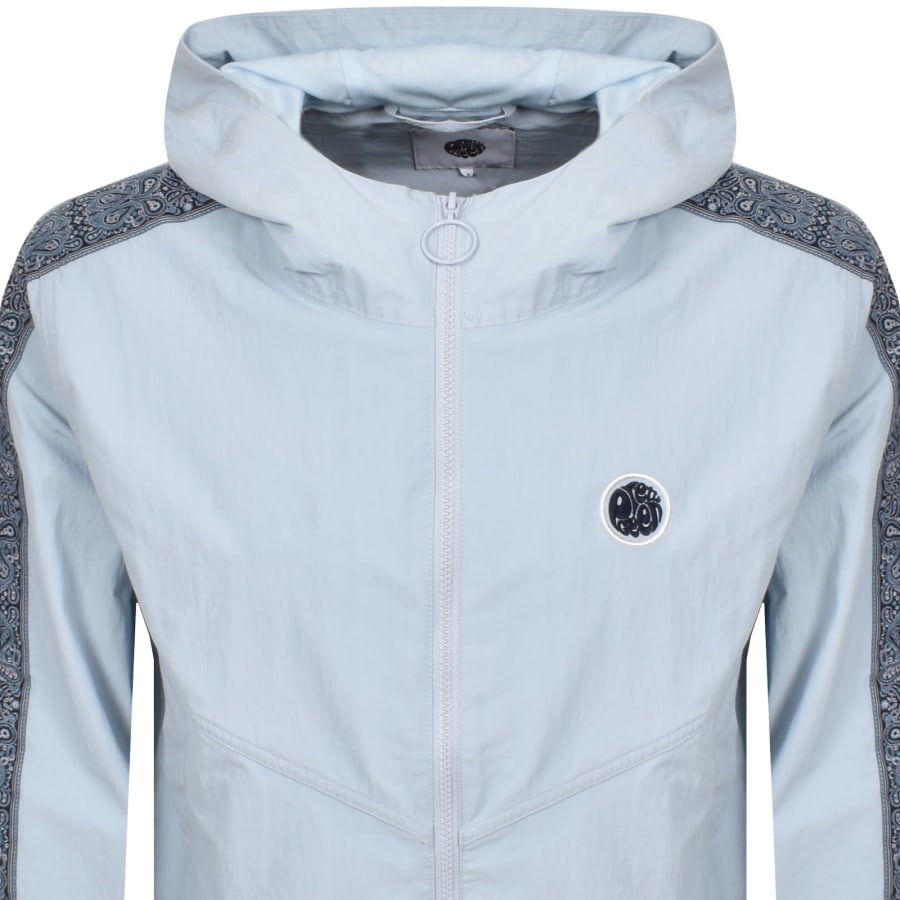 Image number 2 for Pretty Green Eclipse Tape Hooded Jacket Blue