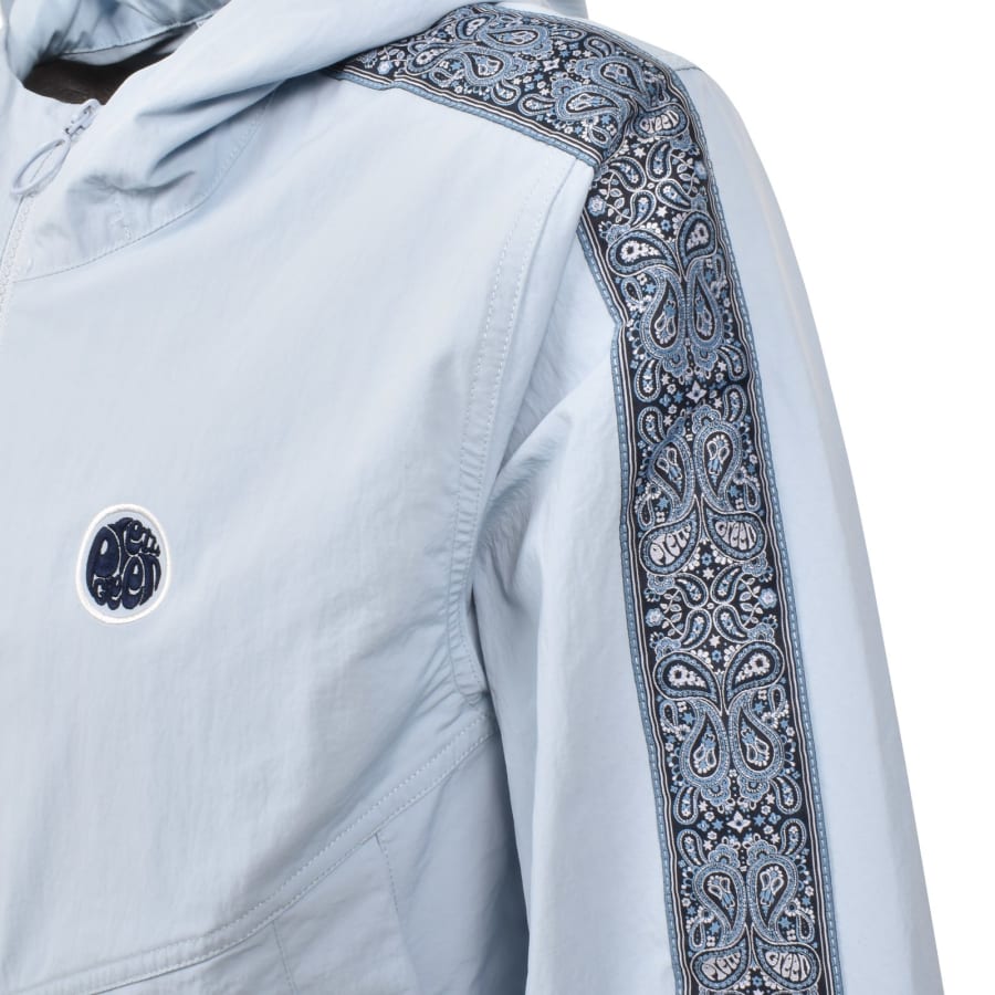 Image number 4 for Pretty Green Eclipse Tape Hooded Jacket Blue