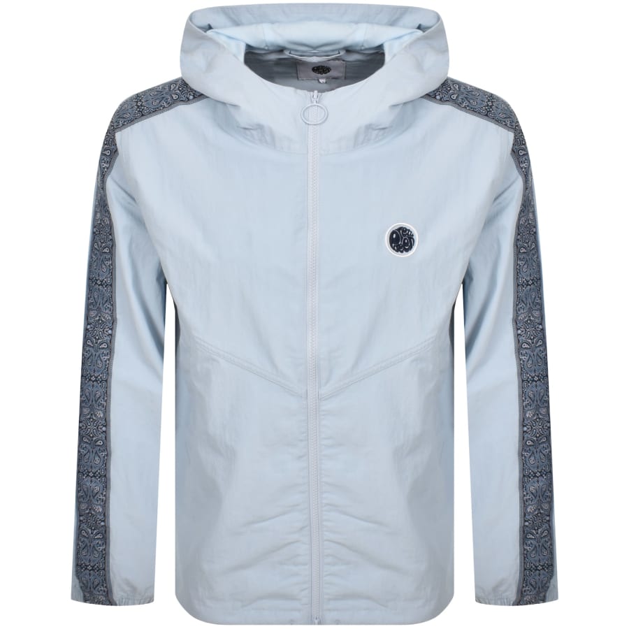 Image number 1 for Pretty Green Eclipse Tape Hooded Jacket Blue