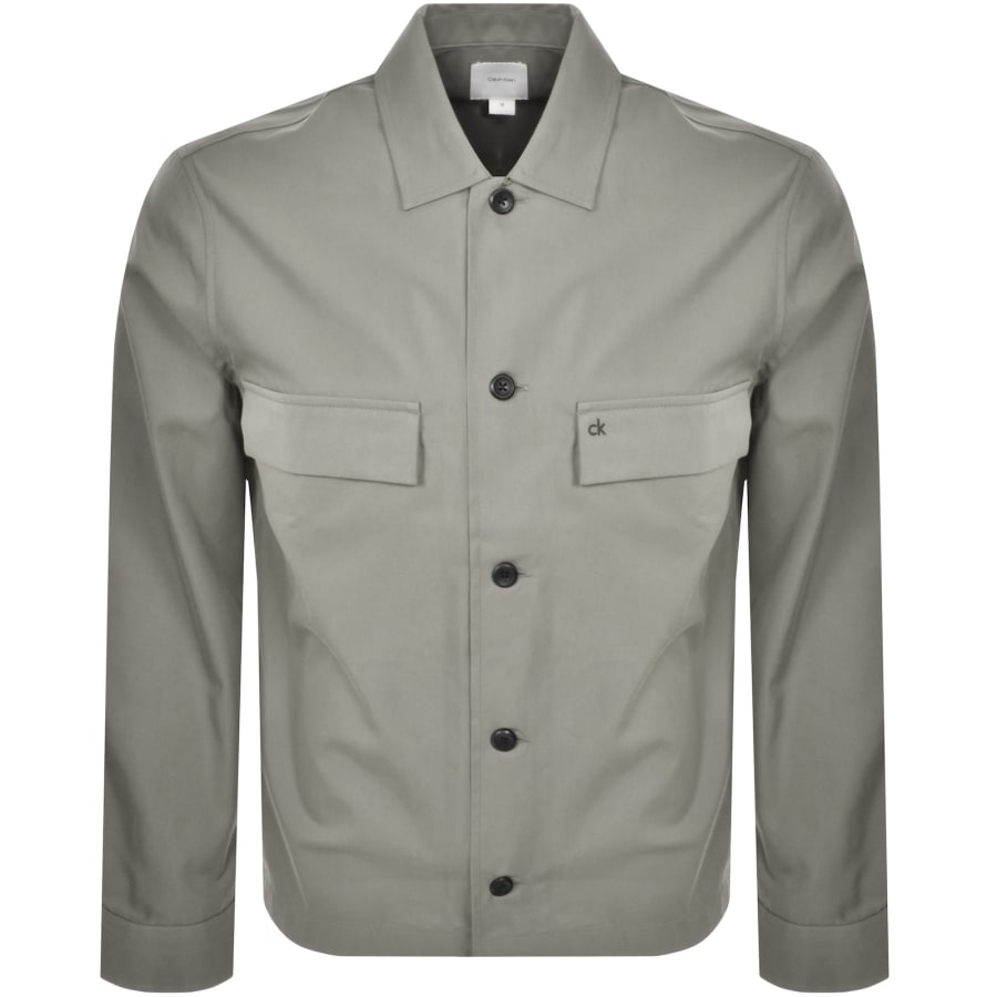 Image number 1 for Calvin Klein Overshirt Jacket Grey