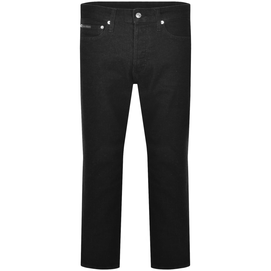 Image number 2 for Calvin Klein Jeans Straight Fit Jeans Black