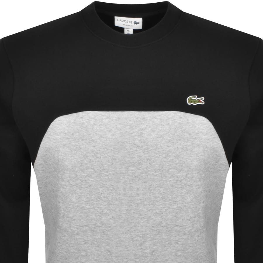 Image number 2 for Lacoste Colour Block Sweatshirt Black