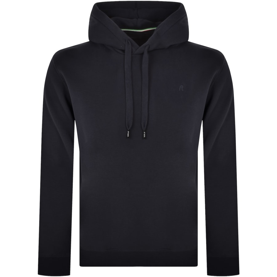 Image number 1 for Replay Fleece Hoodie Night Blue