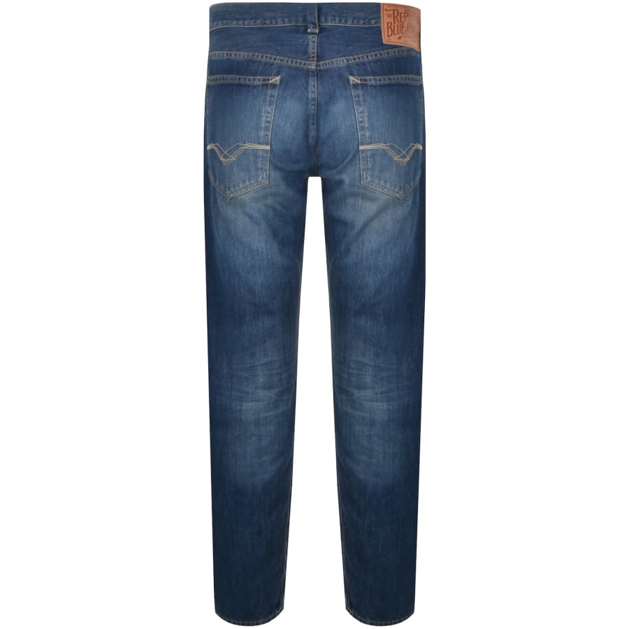 Image number 3 for Replay Neaal Slim Fit Mid Wash Jeans Blue