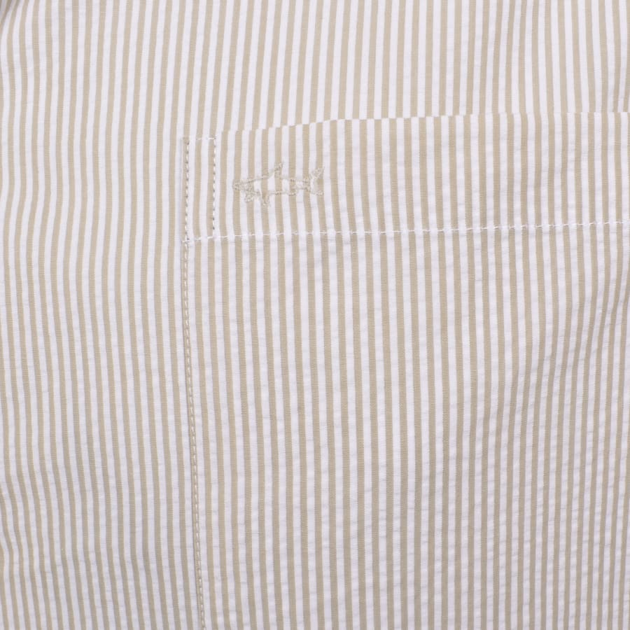 Image number 3 for Paul And Shark Riviera Seersucker Shirt Beige