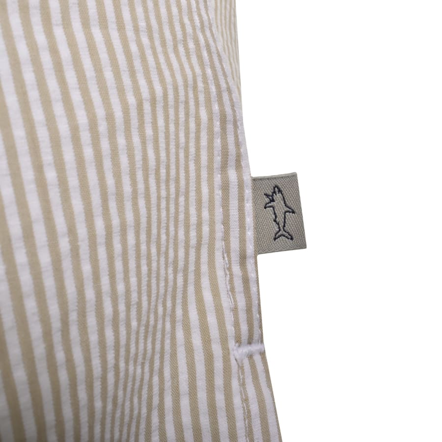 Image number 4 for Paul And Shark Riviera Seersucker Shirt Beige