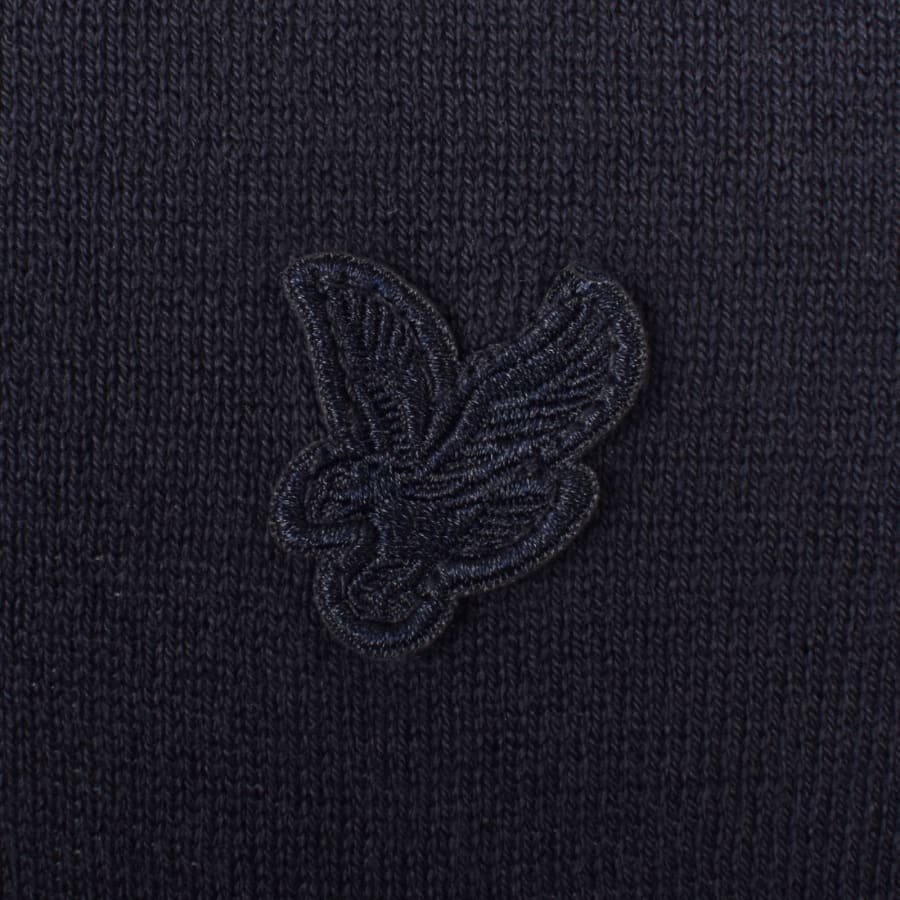 Image number 3 for Lyle And Scott Cotton Tipped Mock Neck Jumper Navy