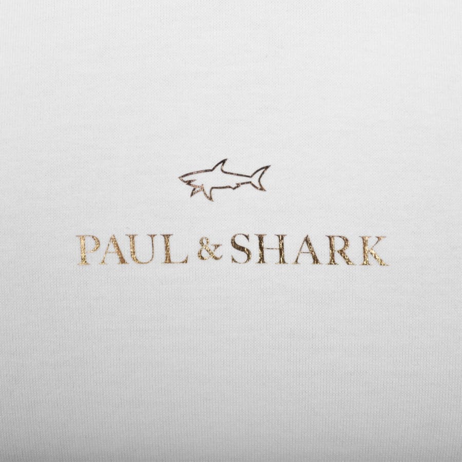 Image number 3 for Paul And Shark Printed Logo T Shirt White