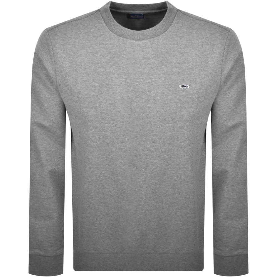 Image number 1 for Paul And Shark Logo Sweatshirt Grey