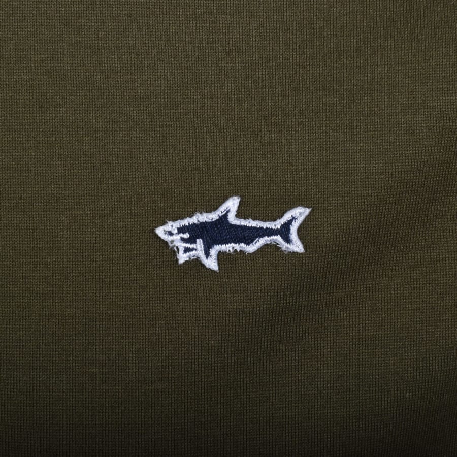 Image number 3 for Paul And Shark Logo T Shirt Olive Green